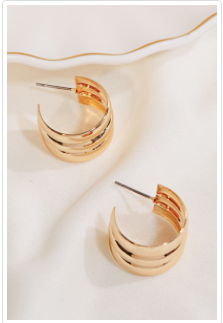 Katy Hoop Earrings (Gold)