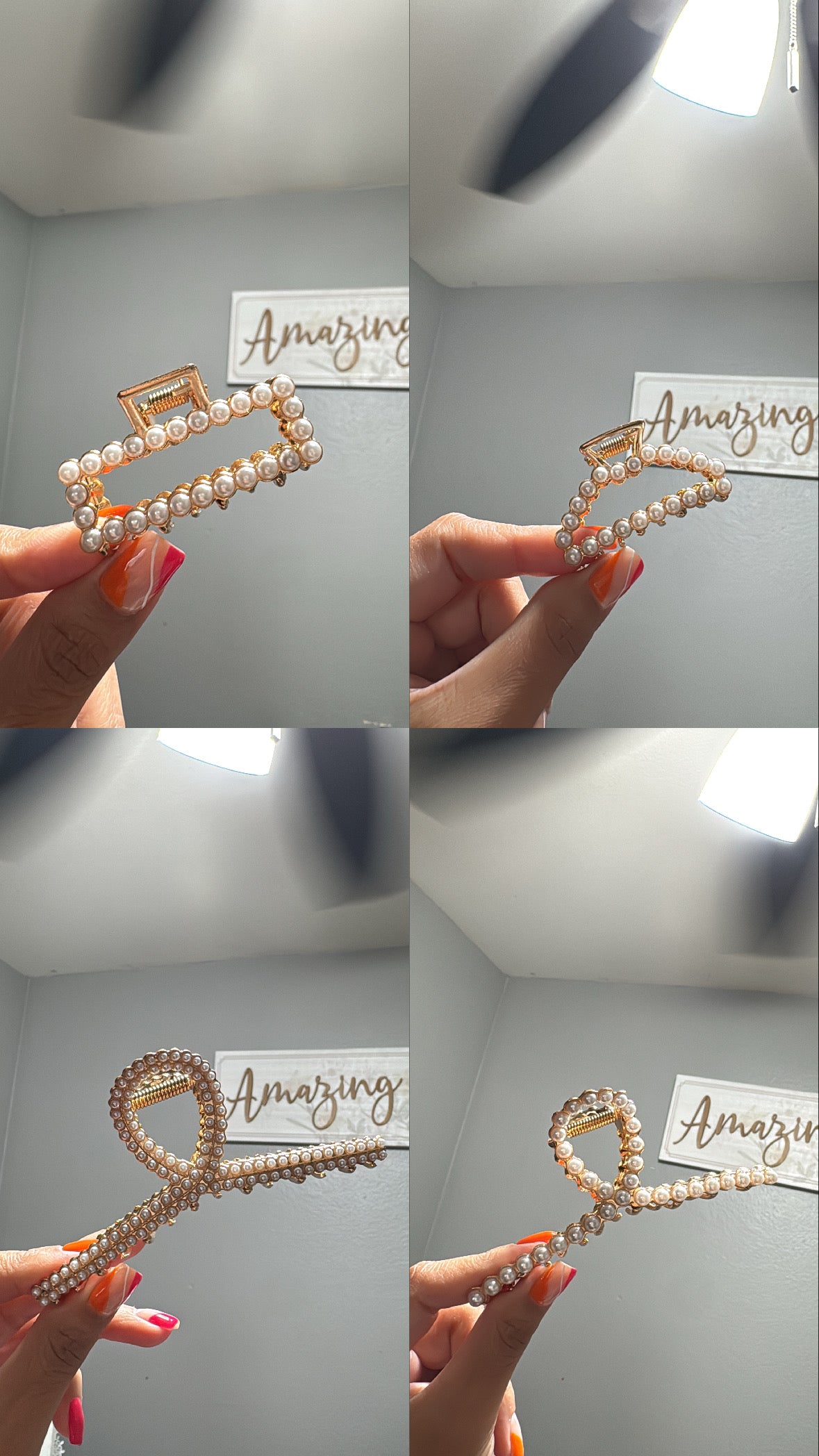 Pearly Hair Clips